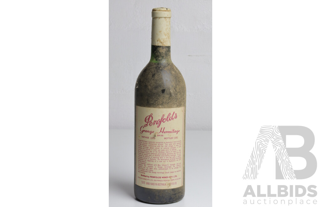 Penfolds Grange Hermitage Bin 95 Vintage 1979