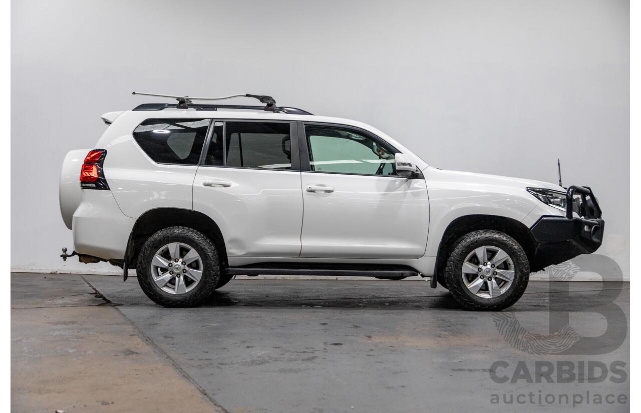 06/2018 Toyota Landcruiser Prado GXL (4x4) Premium Pack GDJ150R MY18 4d Wagon White Turbo Diesel 2.8L - 7 Seater