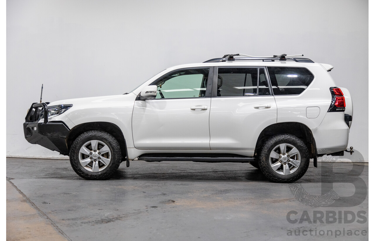 06/2018 Toyota Landcruiser Prado GXL (4x4) Premium Pack GDJ150R MY18 4d Wagon White Turbo Diesel 2.8L - 7 Seater