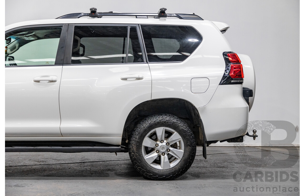 06/2018 Toyota Landcruiser Prado GXL (4x4) Premium Pack GDJ150R MY18 4d Wagon White Turbo Diesel 2.8L - 7 Seater