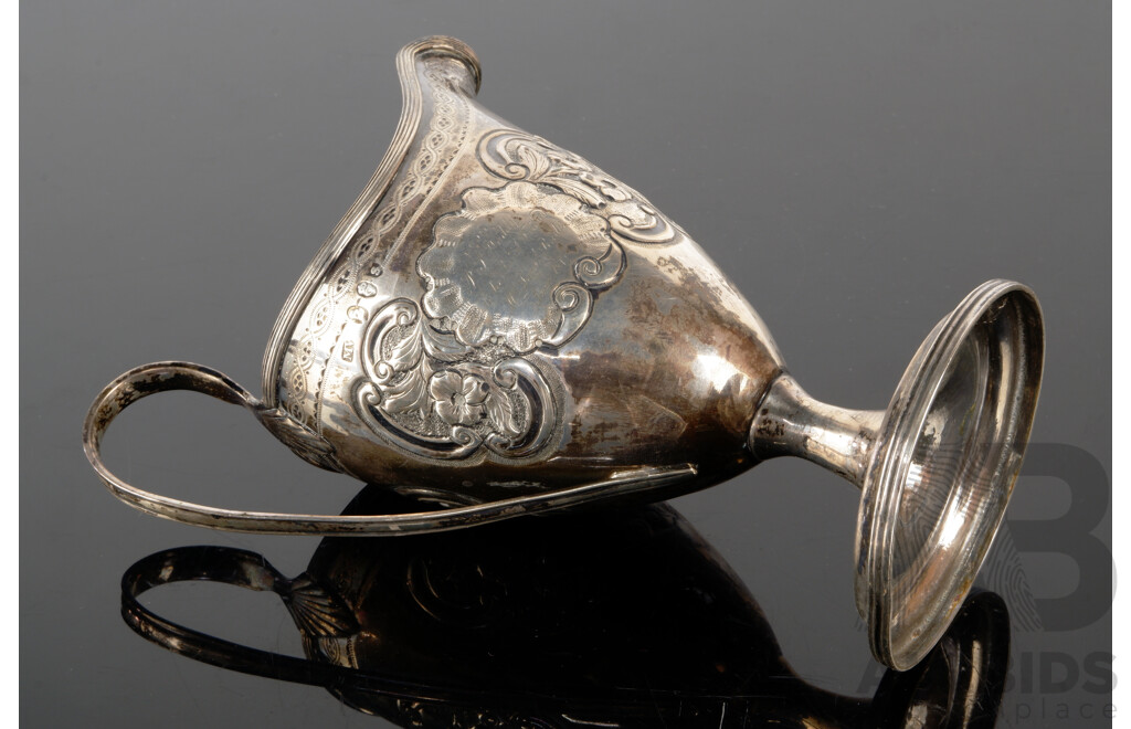 Antique Irish Sterling Silver Trophy Jug with Heavily Repoussed Detail and Engraved Dedication Dated 1845, Dublin 1790, Matthew West