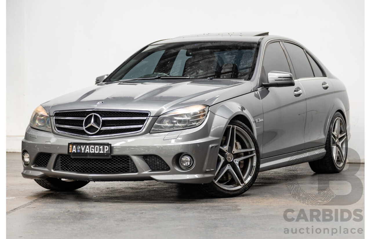 4/2010 Mercedes Benz C63 AMG W204 MY10 4d Sedan Palladium Silver Metallic V8 6.3L