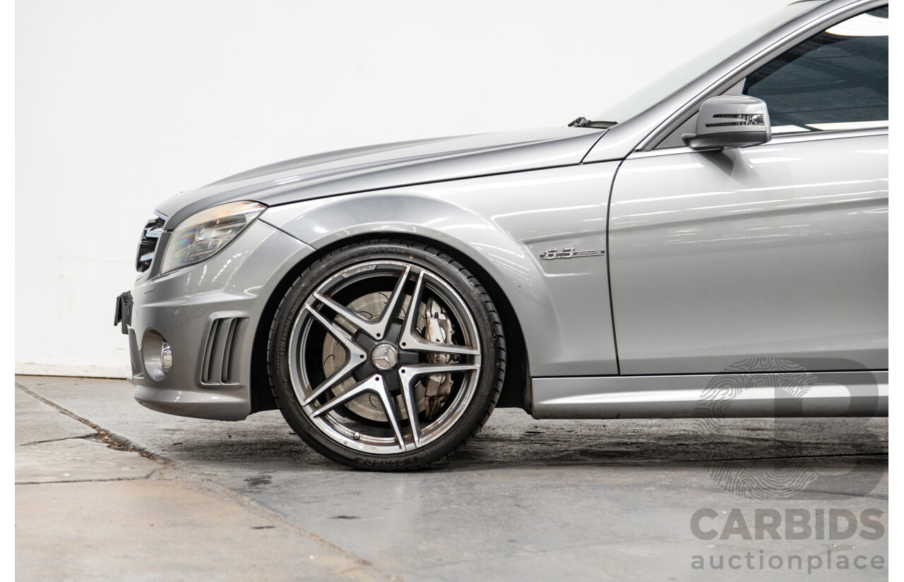 4/2010 Mercedes Benz C63 AMG W204 MY10 4d Sedan Palladium Silver Metallic V8 6.3L