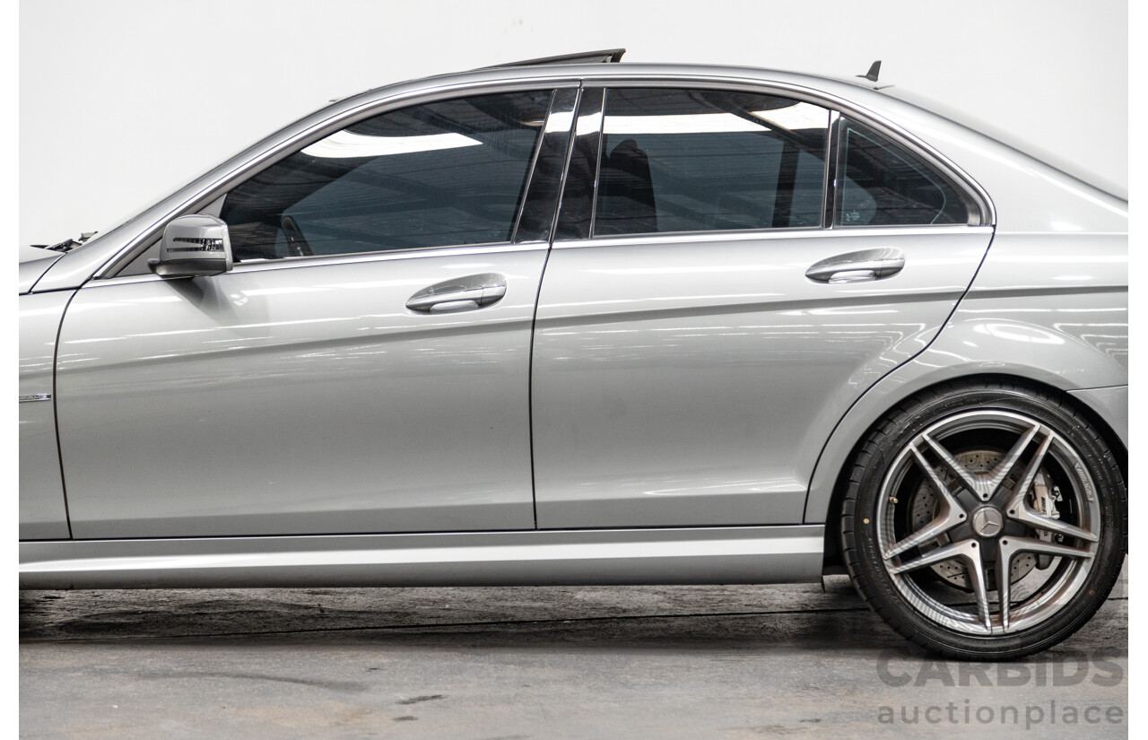 4/2010 Mercedes Benz C63 AMG W204 MY10 4d Sedan Palladium Silver Metallic V8 6.3L