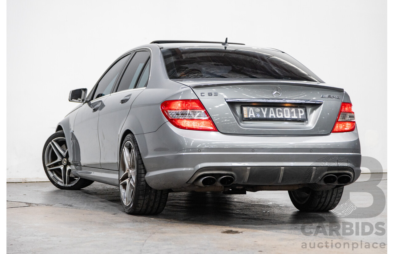 4/2010 Mercedes Benz C63 AMG W204 MY10 4d Sedan Palladium Silver Metallic V8 6.3L