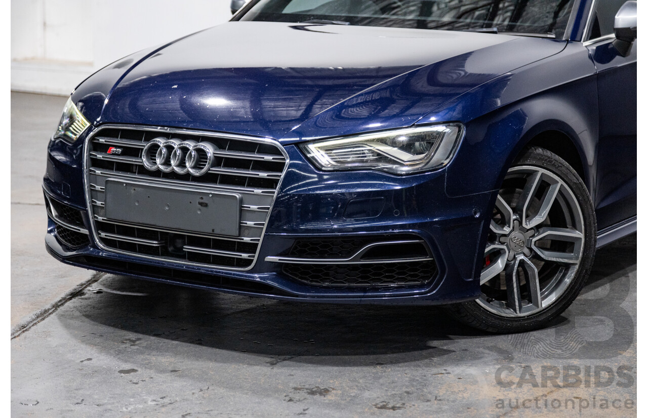 1/2014 Audi S3 Sportback 2.0 TFSI Quattro (AWD) 8V MY14 5d Hatchback Estorial Blue Metallic Turbo 2.0L