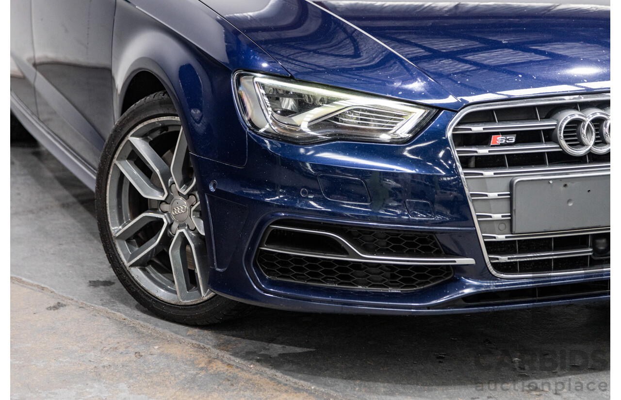 1/2014 Audi S3 Sportback 2.0 TFSI Quattro (AWD) 8V MY14 5d Hatchback Estorial Blue Metallic Turbo 2.0L