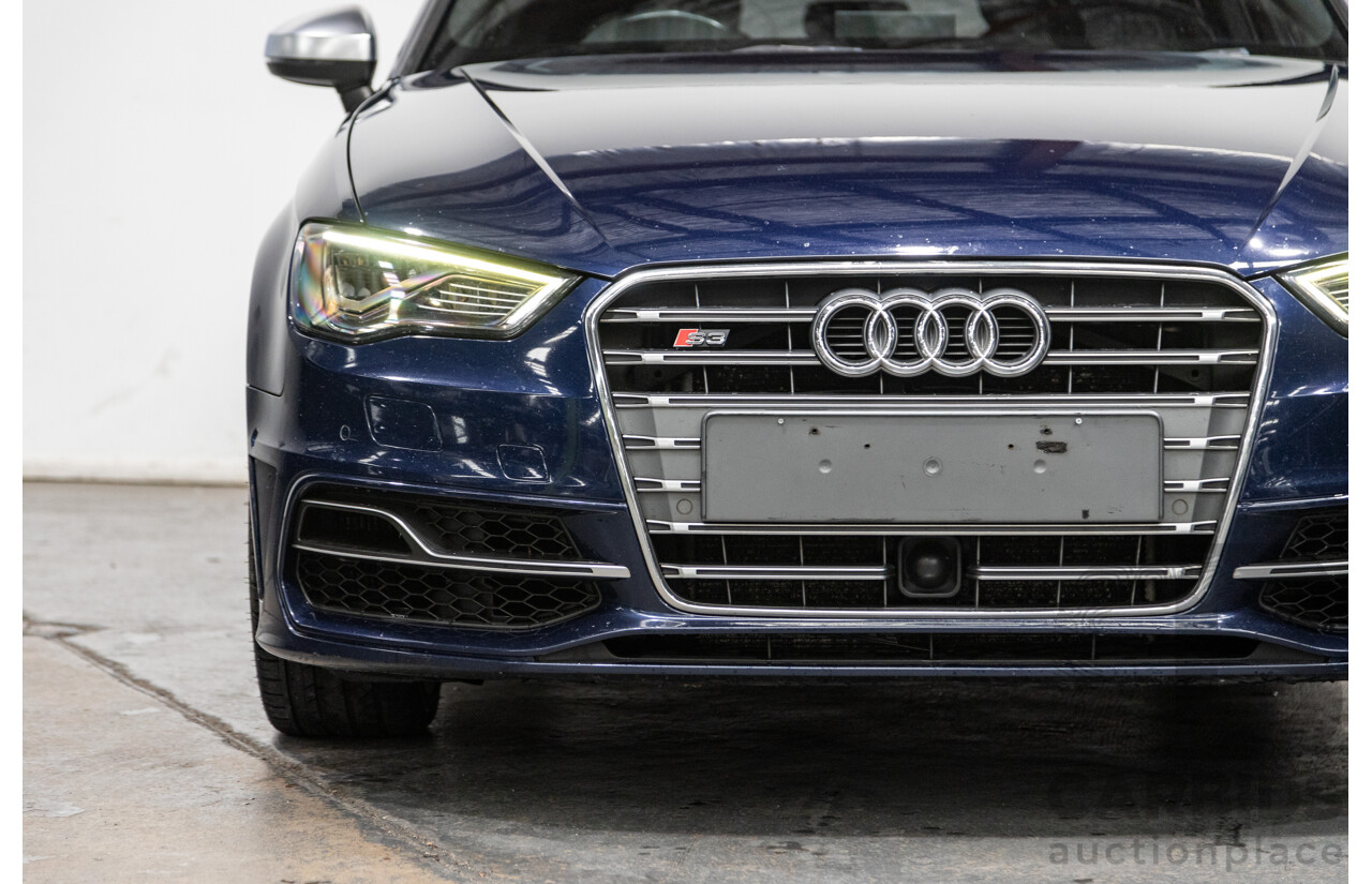 1/2014 Audi S3 Sportback 2.0 TFSI Quattro (AWD) 8V MY14 5d Hatchback Estorial Blue Metallic Turbo 2.0L