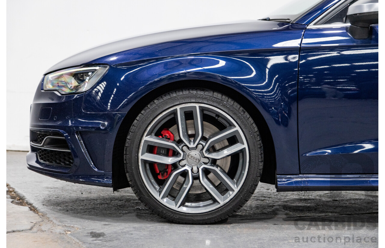 1/2014 Audi S3 Sportback 2.0 TFSI Quattro (AWD) 8V MY14 5d Hatchback Estorial Blue Metallic Turbo 2.0L