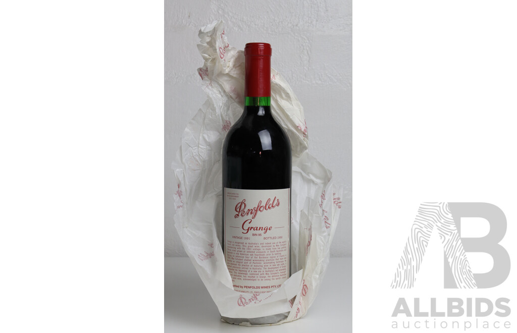 Penfolds Grange Bin 95, Vintage 1991