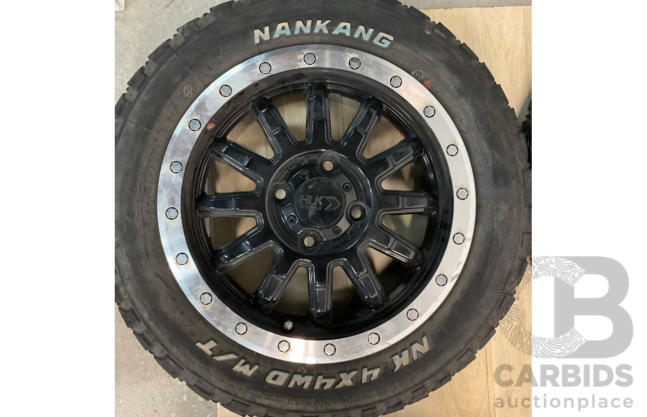 NANKANG NK4x4WD M/T Tires - 165/65R14 79S with HLK Wheels - Set of 4