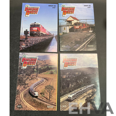Collection of Railway Digest Magazine Issued 1986,1987,1988,1992,1993  - Lot of 22