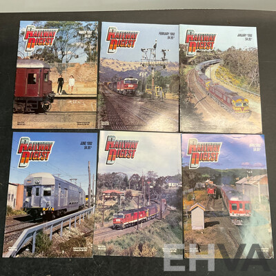 Collection of Railway Digest Magazine Issued 1986,1987,1988,1992,1993  - Lot of 22