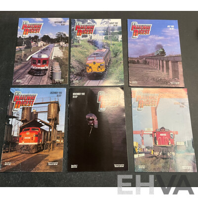 Collection of Railway Digest Magazine Issued 1986,1987,1988,1992,1993  - Lot of 22