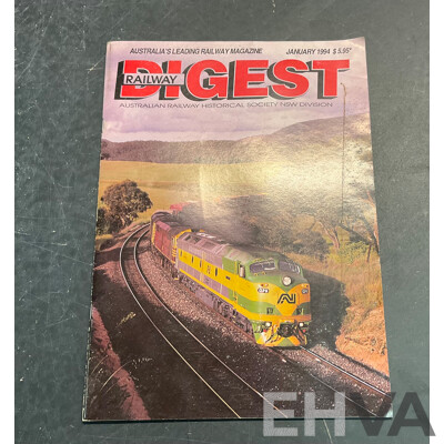 Collection of Australian Railway Historical Society Railway Digest Magazine Issued 1993,1994,1996  - Lot of 20