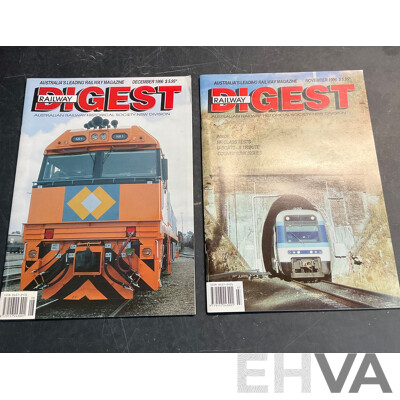 Collection of Australian Railway Historical Society Railway Digest Magazine Issued 1993,1994,1996  - Lot of 20