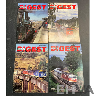 Collection of Australian Railway Historical Society Railway Digest Magazine Issued 1993,1994,1996  - Lot of 20
