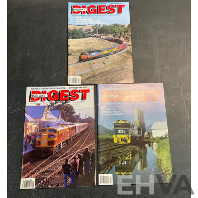 Collection of Australian Railway Historical Society Railway Digest Magazine Issued 1993,1994,1996  - Lot of 20