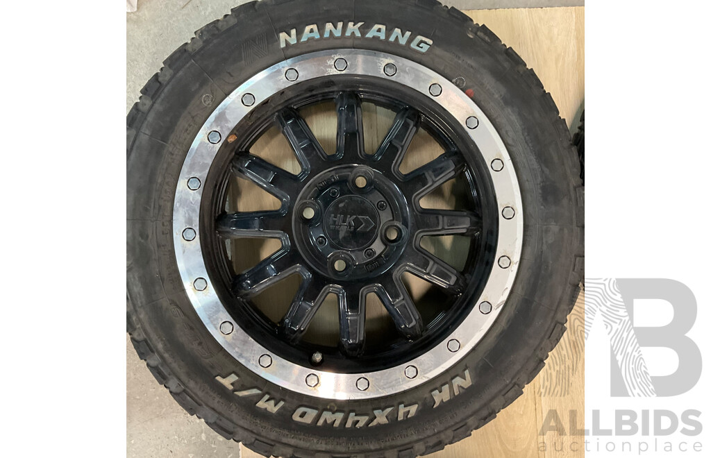 NANKANG NK4x4WD M/T Tires - 165/65R14 79S with HLK Wheels - Set of 4