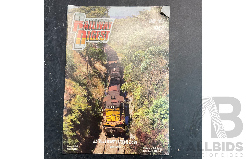 Collection of Railway Digest Magazine Issued 1986,1987,1988,1992,1993  - Lot of 22