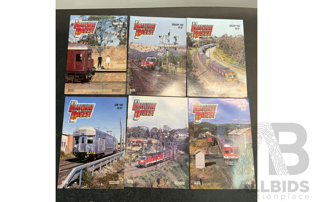 Collection of Railway Digest Magazine Issued 1986,1987,1988,1992,1993  - Lot of 22