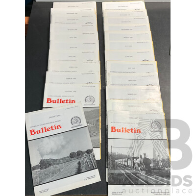 Collection of Australian Railway Historical Society Bulletin Magazine Issued 1993,1994,1996  - Lot of 23