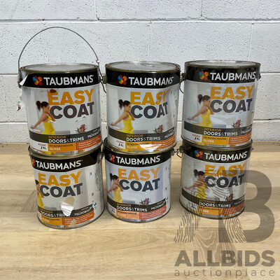 Taubmans Interior Doors and Trims Gloss Paint 4L - LOT of 6