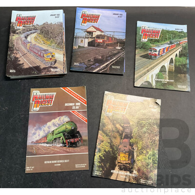 Collection of Railway Digest Magazine Issued 1986,1987,1988,1992,1993  - Lot of 22