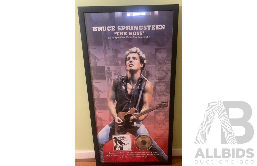 Born To Run - Bruce Springsteen Signed & Framed Memorabilia