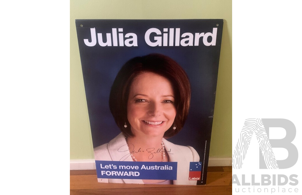 Signed Corflute of Australia's First Female Prime Minister - Julia Gillard