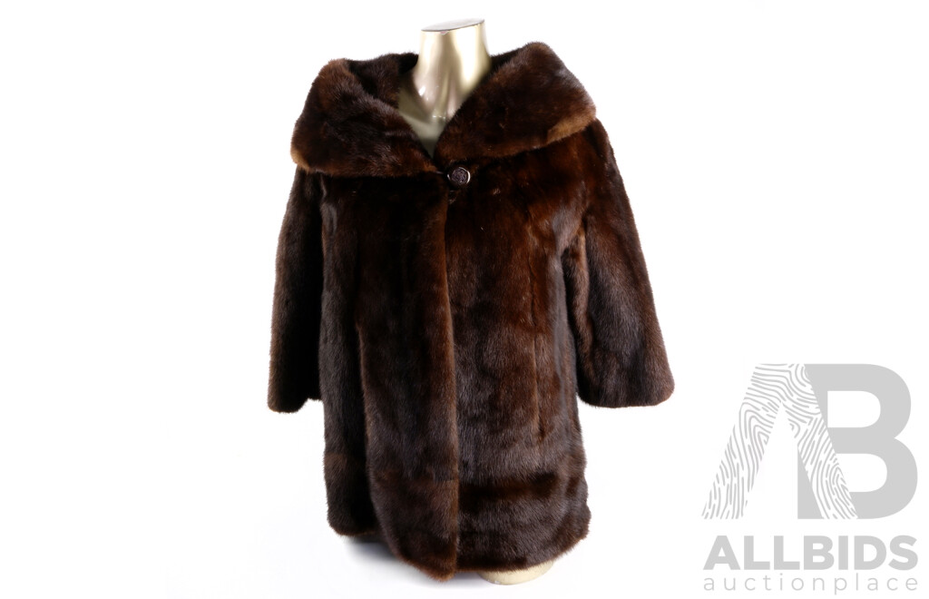 Vintage Three Quarter Length Fur Coat