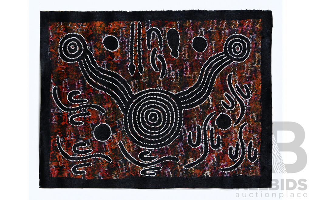 Edna Nagamara, (20th Century, Indigenous-Australian), Rock Wallaby Dreaming - West of Yuendumu and Women Dreaming Hunting Bush Plums, Pair of Acrylic on Canvases, 48.5 X 39.5 Cm and 37 X 49 Cm