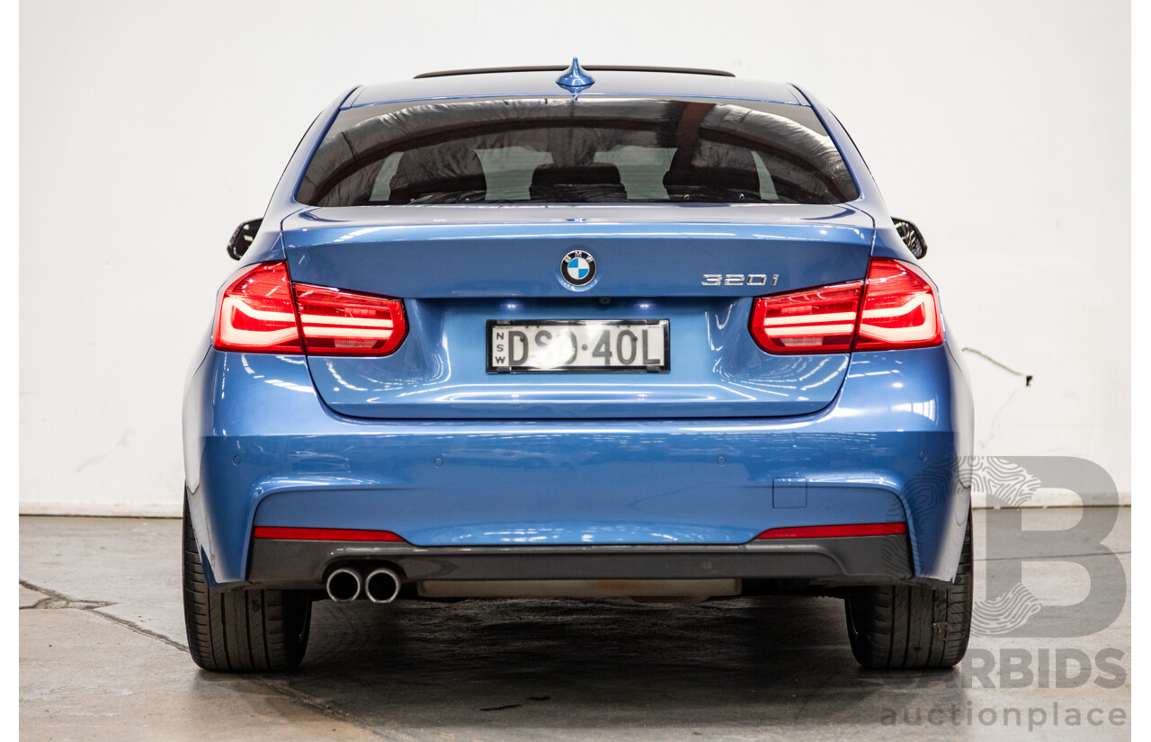 8/2015 BMW 320i M-Sport F30 LCI 4d Sedan Estoril Blue Metallic Turbo 2.0L