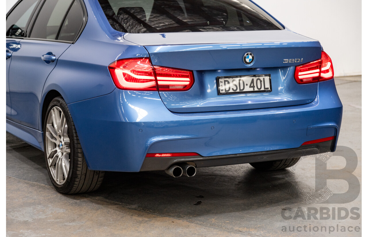 8/2015 BMW 320i M-Sport F30 LCI 4d Sedan Estoril Blue Metallic Turbo 2.0L