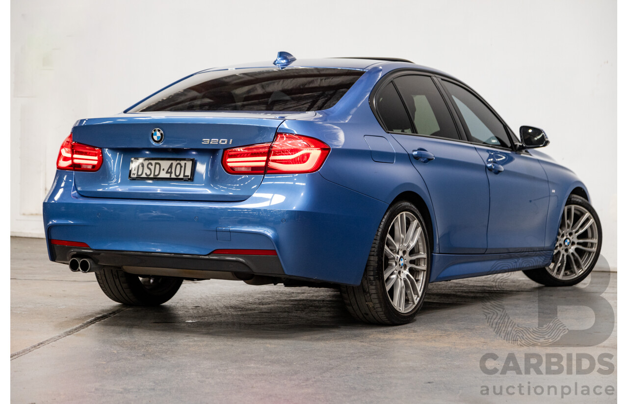 8/2015 BMW 320i M-Sport F30 LCI 4d Sedan Estoril Blue Metallic Turbo 2.0L