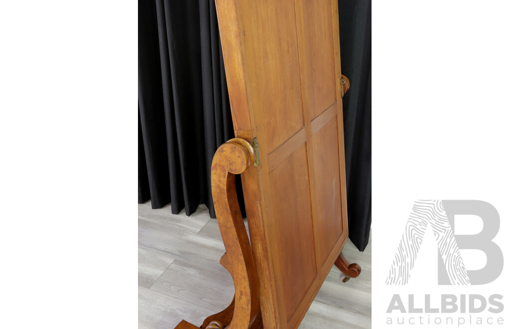 Victorian Mahogany Floor Standing Cheval Mirror