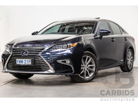 10/2017 Lexus ES300h Luxury Hybrid AVV60R MY17 4d Sedan Deep Blue Metallic 2.5L / 105kw