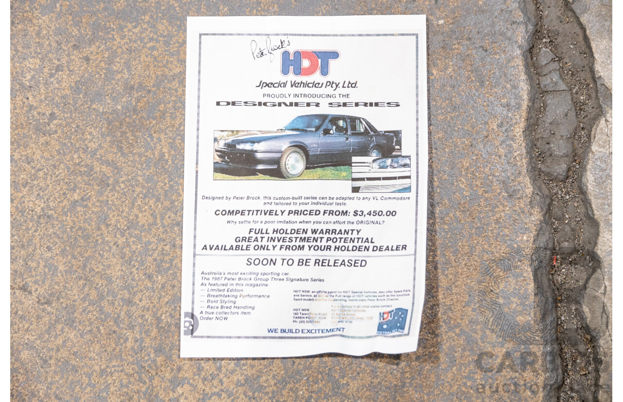 10/1987 Holden Commodore Executive VL HDT Designer Package 4d Sedan Eucumbene Blue V8 5.0L - Modified