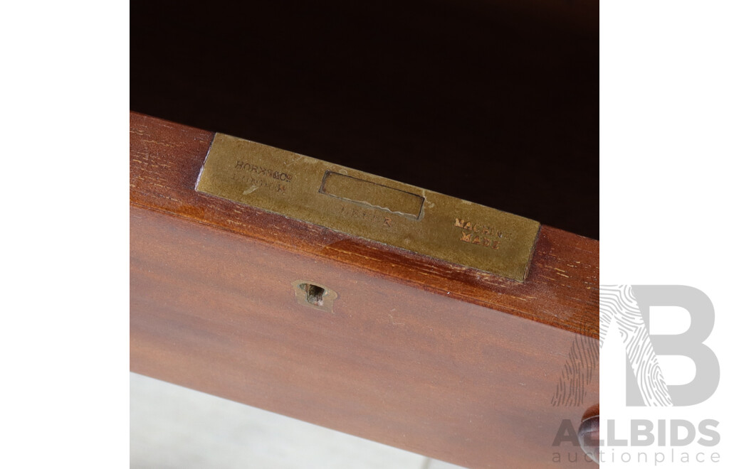 Early Mahogany Twin Pedestal Fitted Cylinder Desk