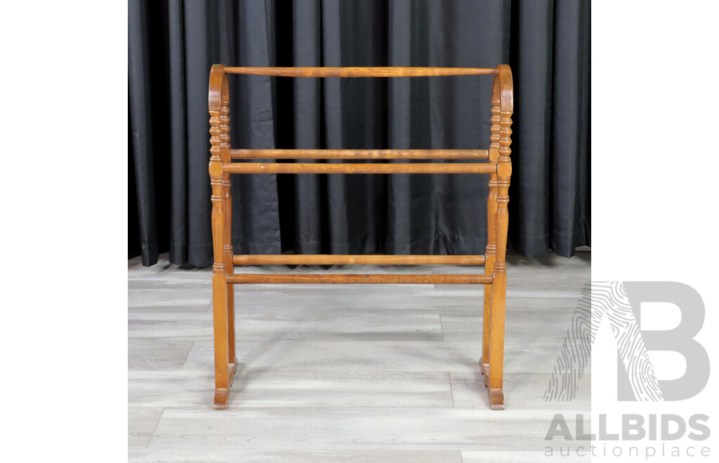 Three Tier Timber Towel Rack