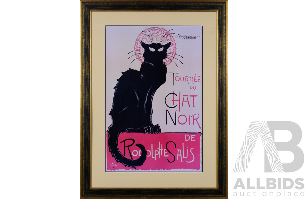 Théophile Alexandre Steinlen, (Art Nouveau, Swiss-Born French, 1859-1923), La Tournée Du Chat Noir, De Rodolphe Salis (1896), Poster Print of Original Lithograph, 114 x 85 cm (frame)