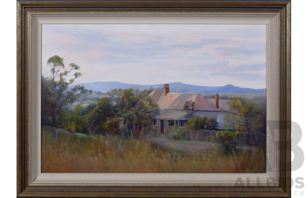 Marcia Rea, (Australian, Active From 1983), Mulbring Cottage, Oil on Canvas, 79 X 109 Cm (frame)