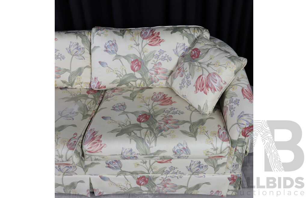 Art Deco Style Two Seater Floral Lounge by Moran Furniture