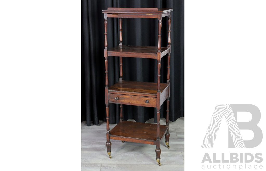 Victorian Rosewood Four Tier Book Stand