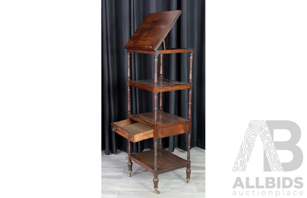 Victorian Rosewood Four Tier Book Stand