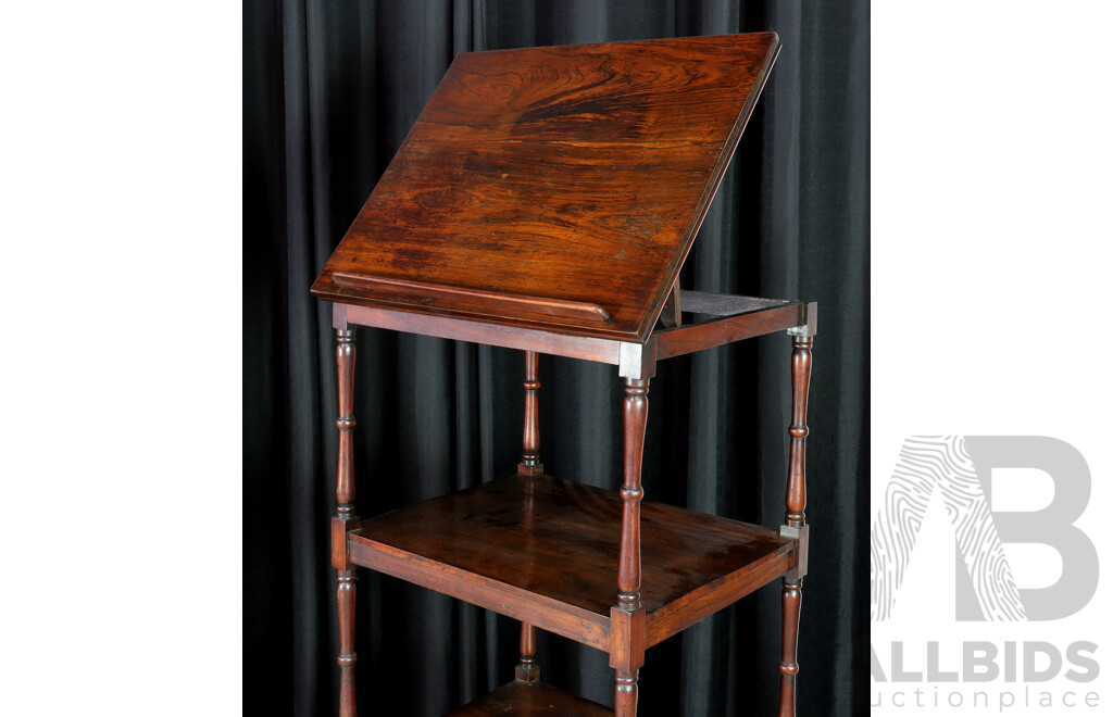 Victorian Rosewood Four Tier Book Stand