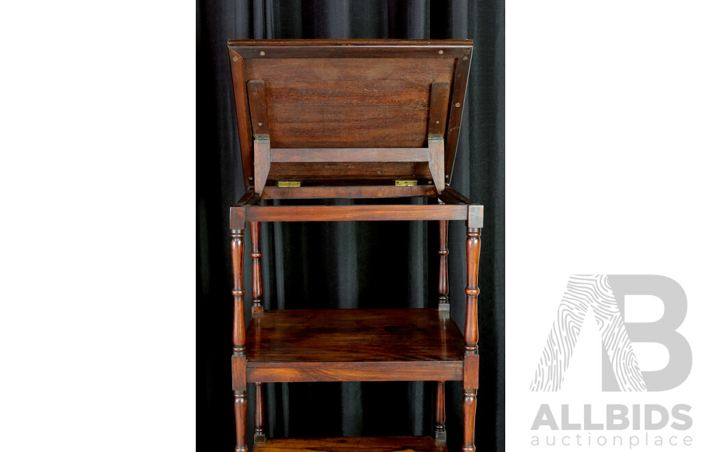 Victorian Rosewood Four Tier Book Stand