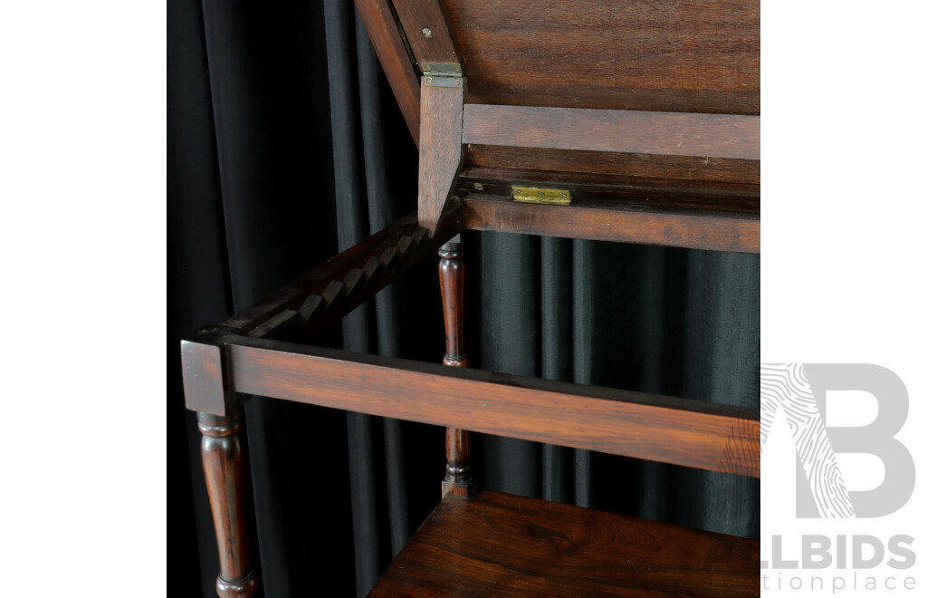 Victorian Rosewood Four Tier Book Stand