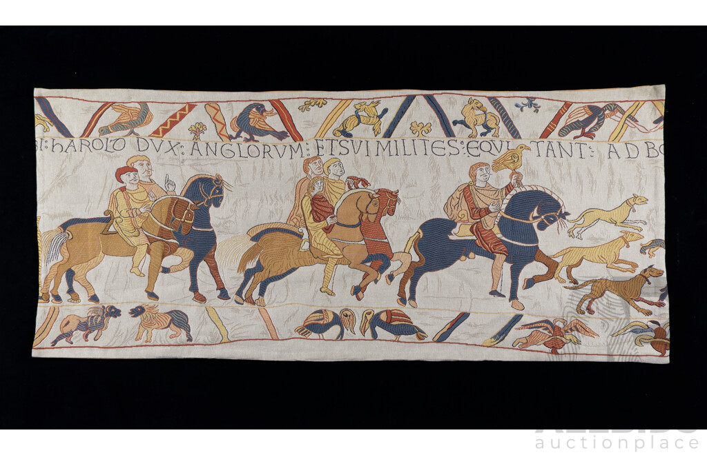 Fantastic French Jacquard Loom Woven Tapestry of the Bayeux Tapestry Tapisserie D'Halluin of Guillaume Le Conquérant, Purchased 2005 for 4500 Euro