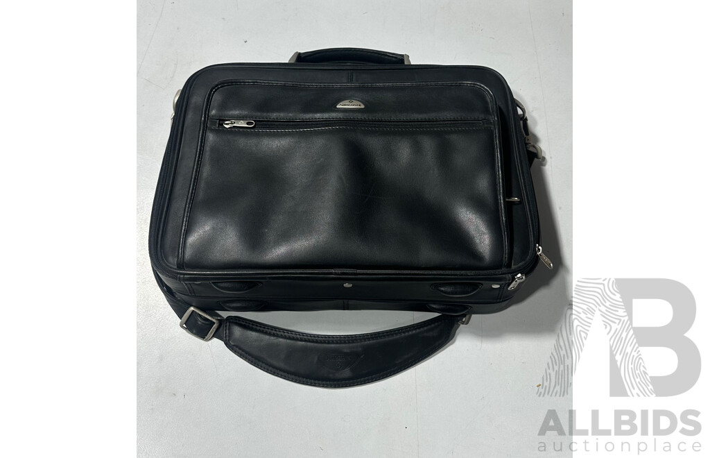 Black Leather Samsonite Bag